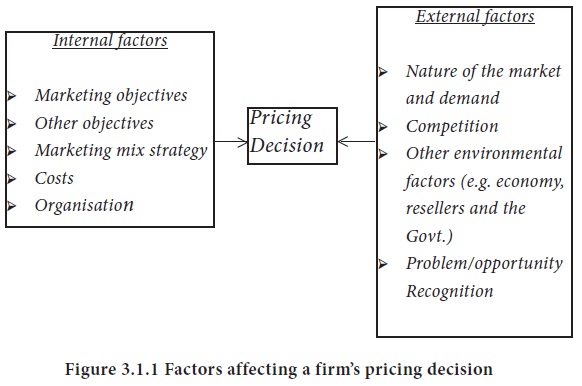 Factors affecting price decisions - Pricing Decisions